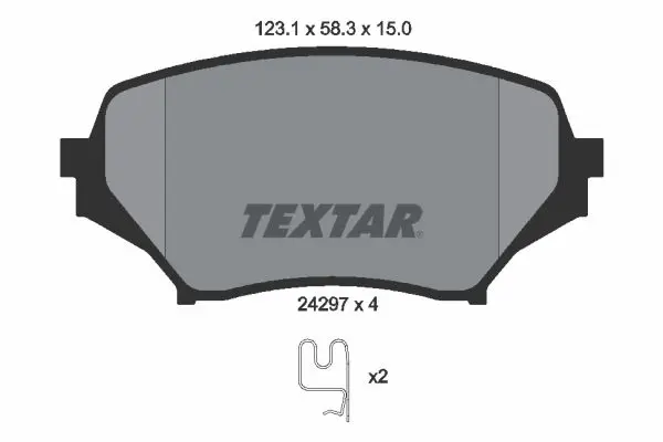 Handler.Part Brake pad set, disc brake TEXTAR 2429701 1