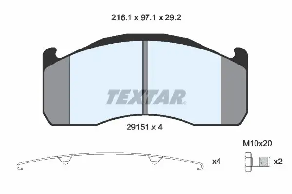 Handler.Part Brake pad set, disc brake TEXTAR 2915102 2