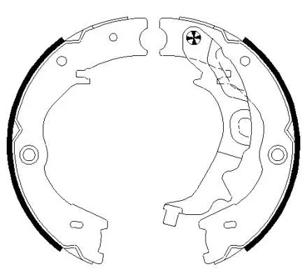 Handler.Part Brake shoe set, parking brake TEXTAR 91072700 1