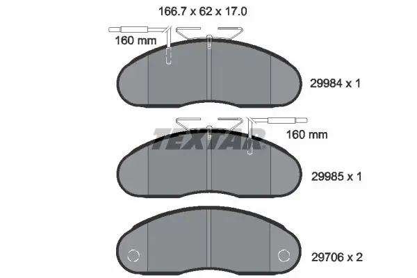 Handler.Part Brake pad set, disc brake TEXTAR 2998401 1