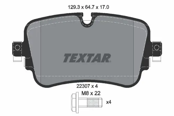 Handler.Part Brake pad set, disc brake TEXTAR 2230701 1