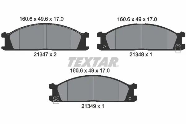 Handler.Part Brake pad set, disc brake TEXTAR 2134702 1