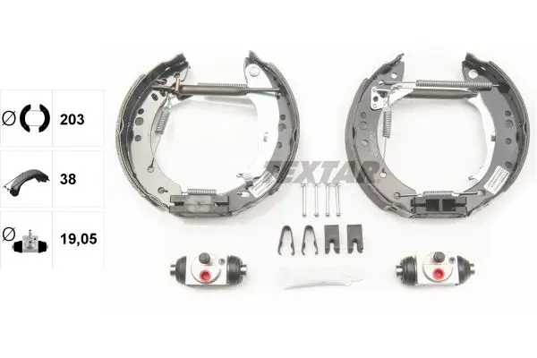 Handler.Part Brake shoe set TEXTAR 84068800 2