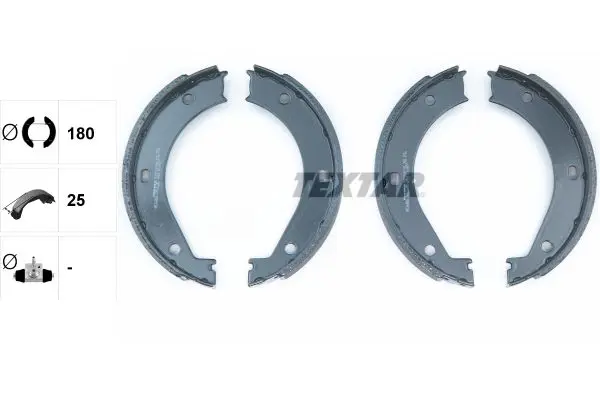 Handler.Part Brake shoe set, parking brake TEXTAR 91033400 2