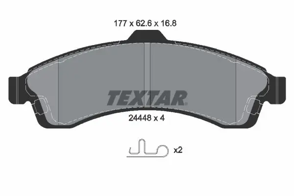 Handler.Part Brake pad set, disc brake TEXTAR 2444801 1