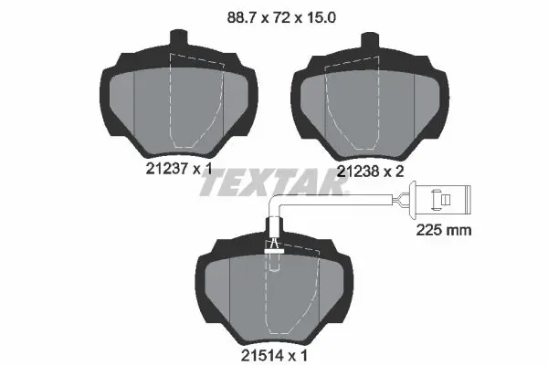 Handler.Part Brake pad set, disc brake TEXTAR 2123701 1