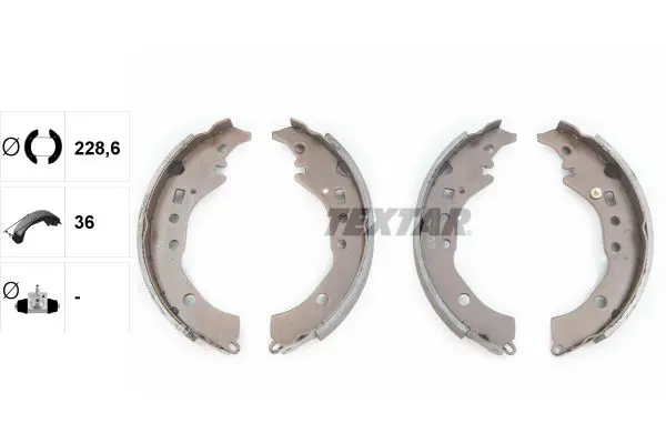 Handler.Part Brake shoe set TEXTAR 91076900 2