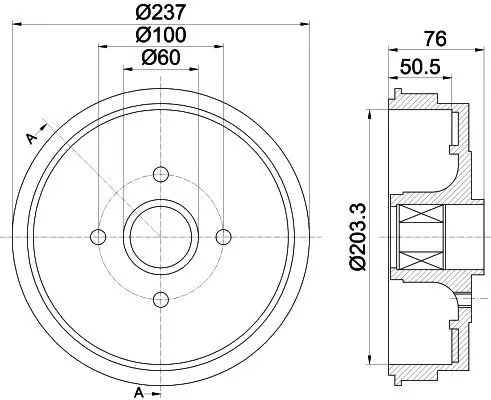 Handler.Part Brake drum TEXTAR 94032300 1