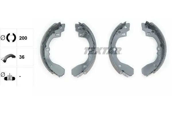 Handler.Part Brake shoe set TEXTAR 91056100 2