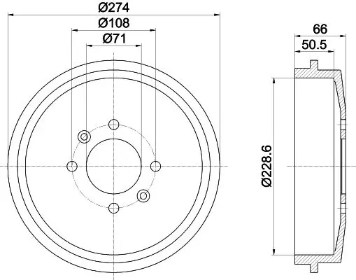 Handler.Part Brake drum TEXTAR 94014400 1