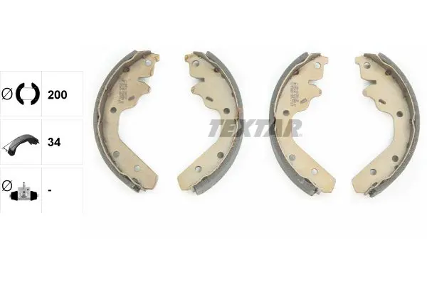 Handler.Part Brake shoe set TEXTAR 91063800 2