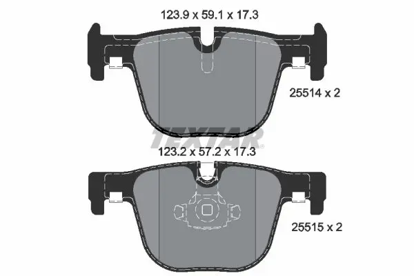 Handler.Part Brake pad set, disc brake TEXTAR 2551401 1