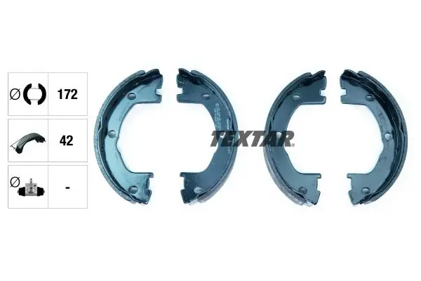 Handler.Part Brake shoe set, parking brake TEXTAR 91059000 2