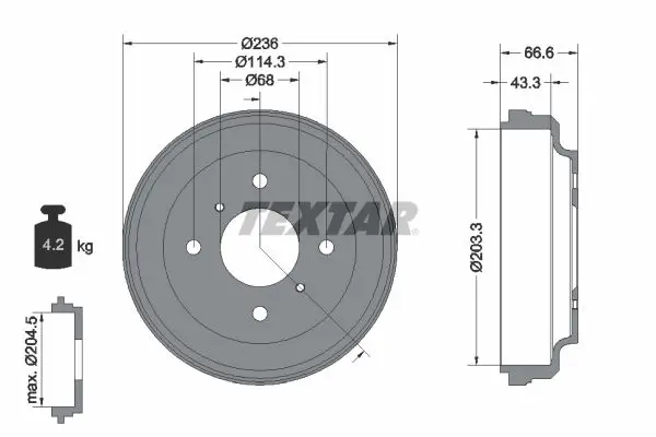 Handler.Part Brake caliper TEXTAR 38124400 1