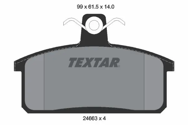 Handler.Part Brake pad set, disc brake TEXTAR 2466301 1