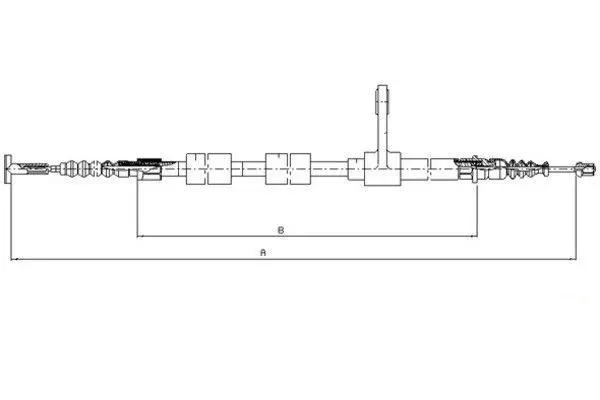 Handler.Part Cable, parking brake TEXTAR 44044400 1