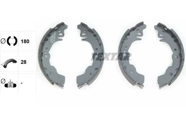 Handler.Part Brake shoe set TEXTAR 91067900 2