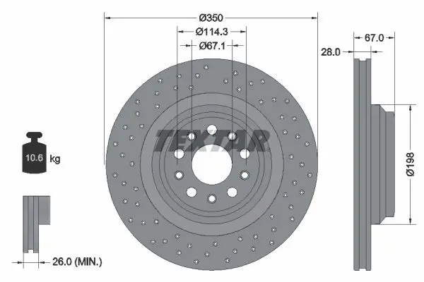 Handler.Part Brake caliper TEXTAR 38038400 1