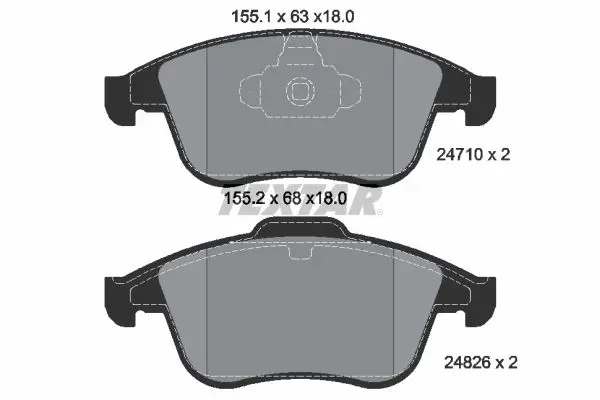 Handler.Part Brake pad set, disc brake TEXTAR 2471001 1