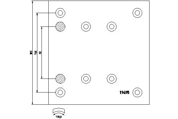 Handler.Part Brake lining kit, drum brake TEXTAR 1949507 1