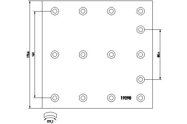 Handler.Part Brake lining kit, drum brake TEXTAR 1909005 1