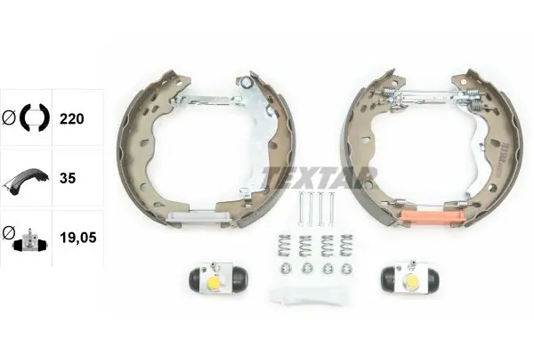 Handler.Part Brake shoe set TEXTAR 84067500 2