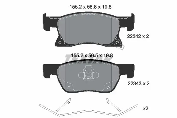 Handler.Part Brake pad set, disc brake TEXTAR 2234201 1