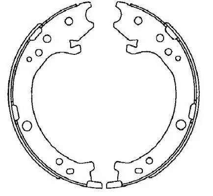 Handler.Part Brake shoe set, parking brake TEXTAR 91072200 1