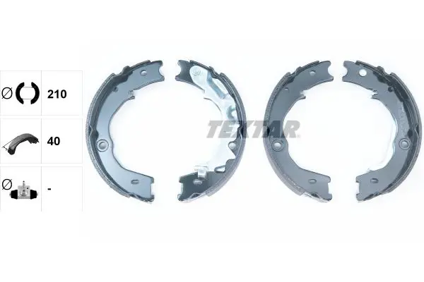 Handler.Part Brake shoe set, parking brake TEXTAR 91072700 2