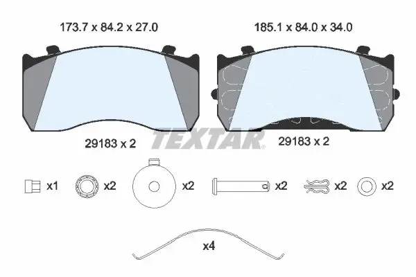 Handler.Part Brake pad set, disc brake TEXTAR 2918301 2