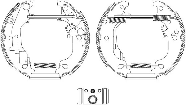 Handler.Part Brake shoe set, parking brake TEXTAR 91068100 1