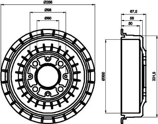 Handler.Part Brake drum TEXTAR 94015600 1