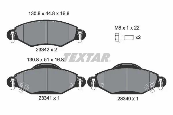 Handler.Part Brake pad set, disc brake TEXTAR 2914815 1