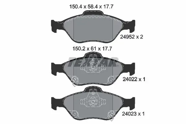 Handler.Part Brake pad set, disc brake TEXTAR 2495201 1