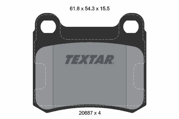 Handler.Part Brake pad set, disc brake TEXTAR 2068701 1