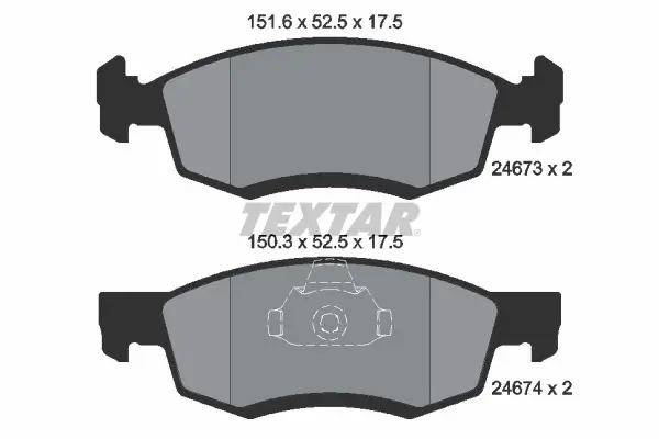 Handler.Part Brake pad set, disc brake TEXTAR 2467301 1