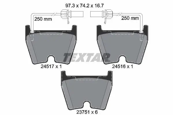 Handler.Part Brake pad set, disc brake TEXTAR 2451701 1