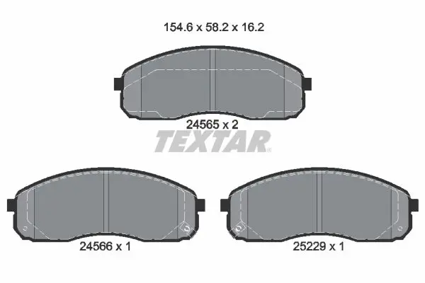 Handler.Part Brake pad set, disc brake TEXTAR 2456501 1