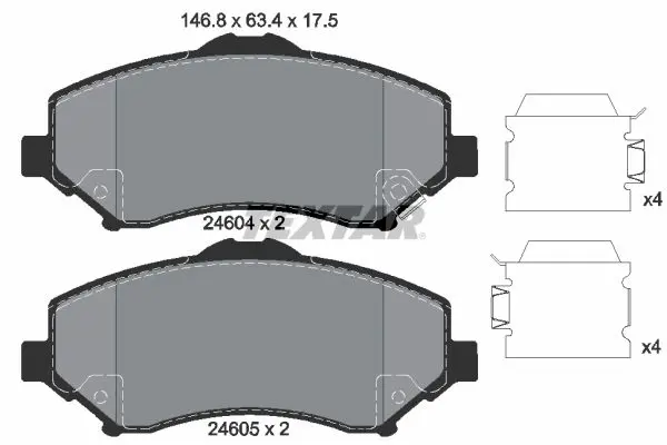 Handler.Part Brake pad set, disc brake TEXTAR 2460402 1