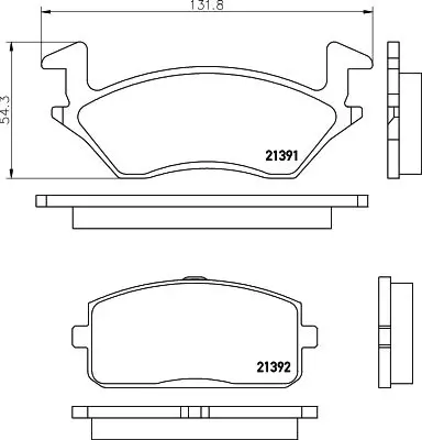 Handler.Part Brake pad set, disc brake TEXTAR 2139101 1