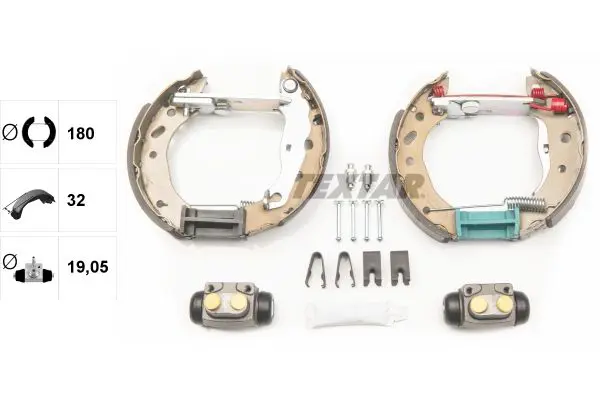 Handler.Part Brake shoe set TEXTAR 84048801 2