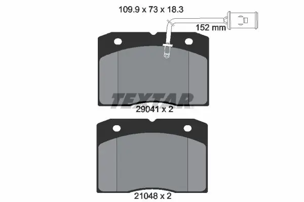 Handler.Part Brake pad set, disc brake TEXTAR 2904101 2