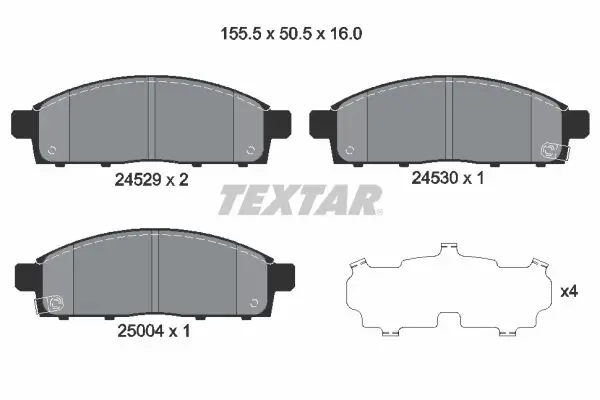 Handler.Part Brake pad set, disc brake TEXTAR 2452901 1