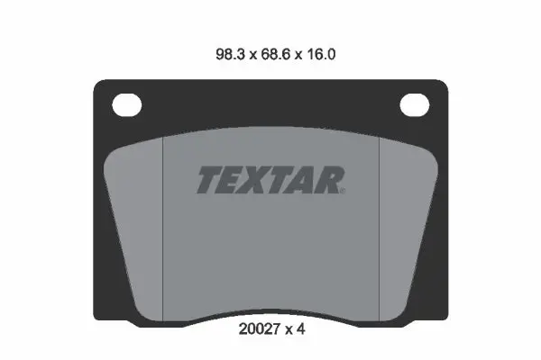 Handler.Part Brake pad set, disc brake TEXTAR 2002701 1