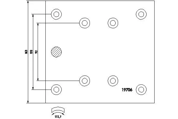 Handler.Part Brake lining kit, drum brake TEXTAR 1970601 1