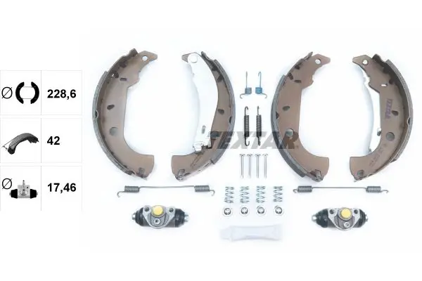 Handler.Part Accessory kit, brake shoes TEXTAR 97008500 1