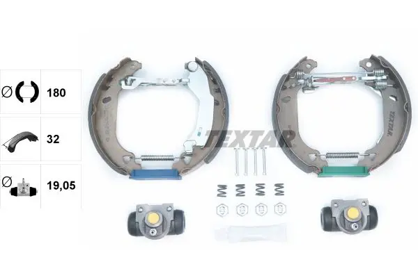 Handler.Part Brake shoe set TEXTAR 84049100 2