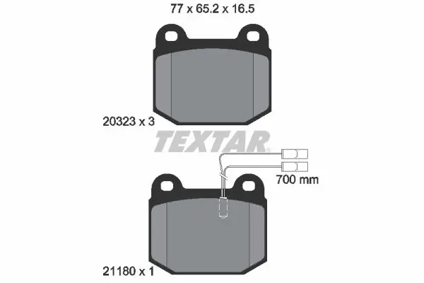 Handler.Part Brake pad set, disc brake TEXTAR 2032304 1