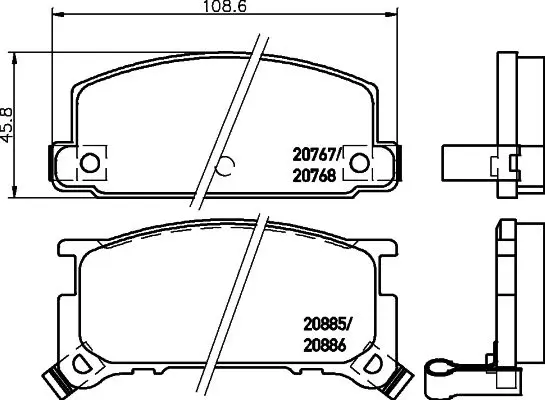 Handler.Part Brake pad set, disc brake TEXTAR 2076701 1