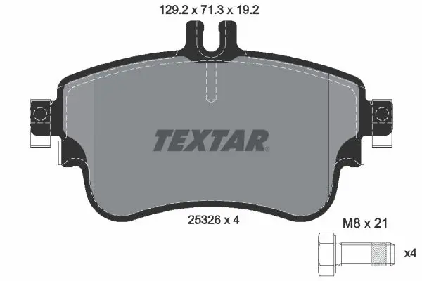 Handler.Part Brake pad set, disc brake TEXTAR 2532601 1